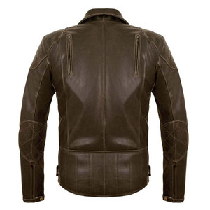 Chaqueta de cuero genuino para hombre de alta calidad, precio al por mayor, chaqueta de cuero para motocicleta de alta calidad - Product Image 2