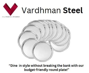 2025 assiette ronde en acier inoxydable de vente chaude avec motif personnalisé marque D-Mark pour cuisine restaurants hôtels cadeaux - Product Image 2