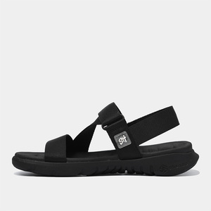 Vietnam-Made F6 Black Sport Sandals Unisex Casual Open Toe with Elastic Strap and Back Support Lightweight All-Season Footwear - Product Image 2