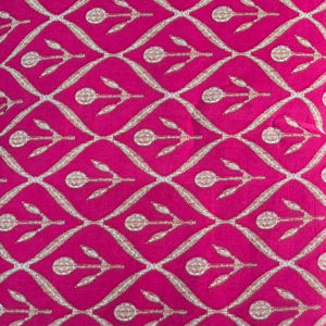 Tela de brocado ligera rosa con diseño de serigrafía Estilo liso Jaal Fashion para acolchado y costura Material transpirable - Product Image 1