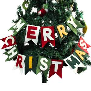 Guirnalda de Navidad Tradicional Ecológica de Fieltro de Lana Premium, Hecha a Mano, Decoración para Colgar en la Pared, Kriti - Product Image 2