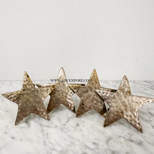 Anillos para Servilletas en Forma de Estrella con Color Dorado, Anillos para Servilletas de Metal de Alta Calidad para Decoración de Mesa del Hogar, con Tamaño Personalizado Disponible - Product Image 1