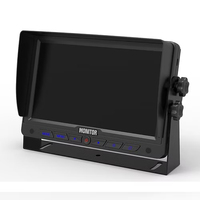 Monitor Portátil para Auto de 7 Pulgadas IPS AHD |   Admite entrada de cámara dual |   Pantalla Dividida Impermeable para Vehículos, para Camiones, Autobuses y Autocaravanas, con Cámara de Reversa
