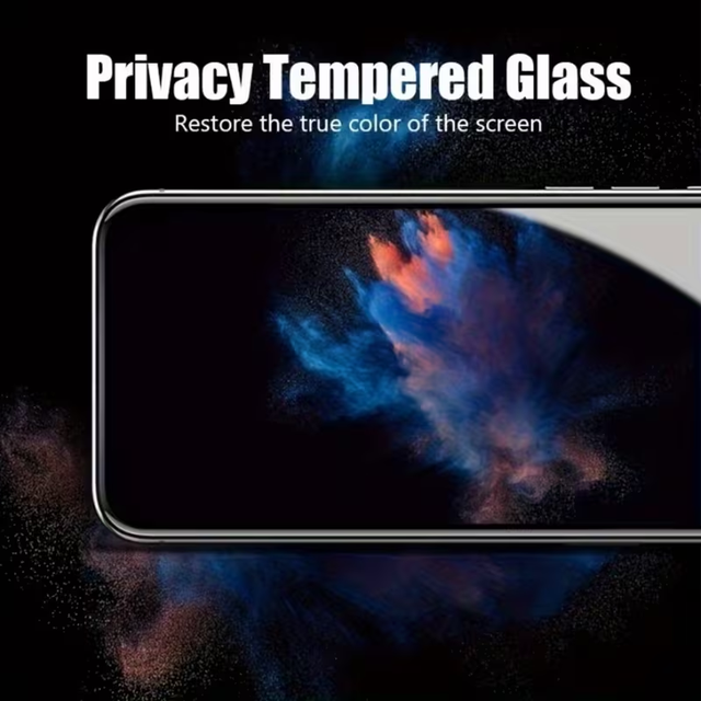 For 9H Privacy Anti-Spy Screen Protector Full Coverage Waterproof HD Clear for Front View Japan AGC Glass