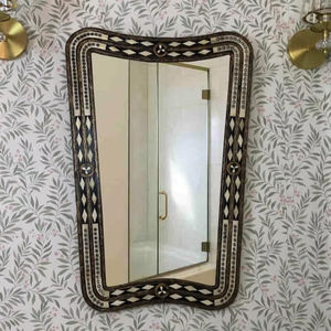 Artisan Made Bone Inlay Decorative Wall <b>Mirror</b> Frame, Handmade Luxury <b>Wooden</b> <b>Mirror</b> for Living Room, Bedroom, Hallway - Product Image 1