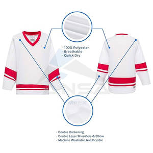 Jersey de Hockey sobre Hielo Premium, Jersey de Práctica de Poliéster de Alto Rendimiento con Logotipo Personalizado, Etiqueta Privada y Servicio OEM - Product Image 2