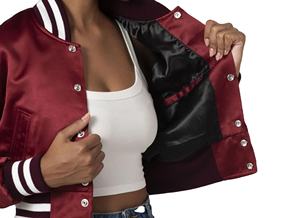 Veste universitaire à logo d'équipe personnalisé pour hommes, col montant, fermeture à glissière, logo avant personnalisé pour les taureaux, vestes style Chicago pour - Product Image 2