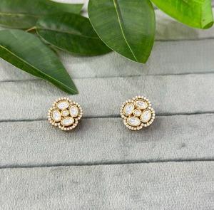 ต่างหูเพชรโมอิสโพลิสซาไนท์สไตล์คลาสสิกทำมือชุบทองเครื่องประดับพรีเมี่ยมสำหรับผู้หญิงและเด็กผู้หญิง - Product Image 2