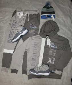 Chándal de calle Unisex con estilo para hombre, conjunto de pantalones de chándal con capucha de araña cálida, ropa deportiva informal de invierno, técnicas lavadas - Product Image 5