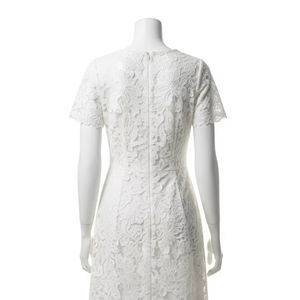 ผ้าปักลายเป็นมิตรต่อสิ่งแวดล้อมวัสดุโพลีเอสเตอร์เนื้อนุ่มดีไซน์ลายดอกไม้ละเอียดอ่อนสำหรับชุดเจ้าสาวงานหัตถกรรมการตัดเย็บสิ่งทอ - Product Image 4