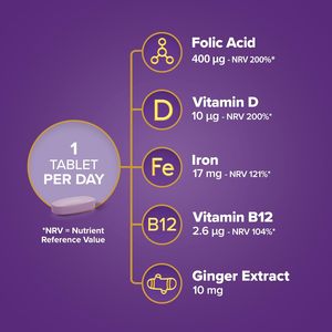 SEVEN SEAS 28 Cápsulas, Suministro para 4 Semanas, Multivitamínico con Sabor a Jengibre y Ácido Fólico para Mujeres Embarazadas, Cápsulas de Nutrición Materna - Product Image 6