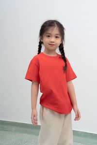 NORTHHARBOUR T-shirt uni pour jeunes enfants 100% coton respirant col rond manches courtes Style décontracté - Product Image 2