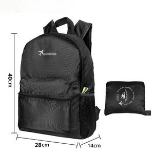 Mochila plegable ultraligera de moda para exteriores con cierre de cremallera, bolsa de deporte impermeable para senderismo, hecha de malla de poliéster - Product Image 5