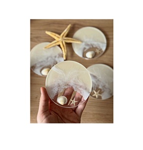 Juego de Posavasos de Resina Hechos a Mano con 5 mm de Grosor, Resistentes al Calor, Acabado Artístico Brillante y Duradero para Decoración de Mesa de Comedor Moderna - Product Image 1