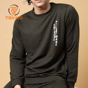 2025 sweat fabricant personnalisable de haute qualité personnalisé couleur unie 400gsm sweat-shirt lavage à l'acide impression hommes survêtement - Product Image 4