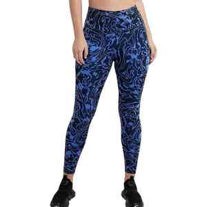 เลกกิ้งผู้หญิงทรงสูง กระชับสัดส่วน ยกกระชับสะโพก ผลิตจากผ้าซาตินผสมสแปนเด็กซ์และโพลีเอสเตอร์ พิมพ์ลายดิจิทัล - Product Image 1