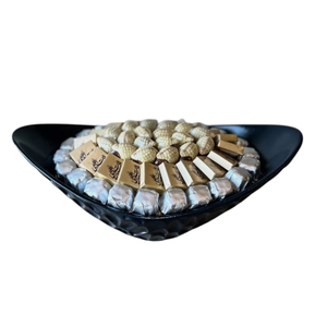 Bol décoratif noir au design attrayant Bol à chocolat en métal fait à la main de qualité supérieure pour les mariages et les événements du Ramadan - Product Image 1