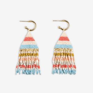 Pendientes de gota coloridos hechos a mano para mujer, flecos largos de tendencia con cuentas de semillas personalizables, accesorio de moda - Product Image 5