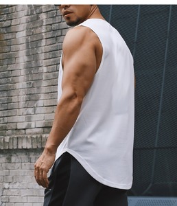 Summer <b>Men's</b> Casual Solid Sleeveless Vest <b>Jogger</b> Training Basketball <b>Loose</b> Fitness Sports Sleeveless Wholesale T-shirt for <b>men</b> - Product Image 6