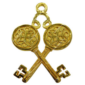 COLLIER D'OFFICIER REGALIA MAÇONNIQUE BIJOU DU TRÉSORIER DU RITE TRADITIONNEL FRANÇAIS - Product Image 1