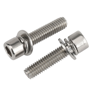 Tornillo hexagonal de acero inoxidable M4 M5 ASTM A193 A914 B8 B8M B8T A453 GR660 A286 con arandela incluida - Product Image 1