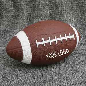 Balón de Fútbol Americano de Cuero PU Personalizado al por Mayor con Logotipo, Profesional, Marrón, Talla 9 - Product Image 1