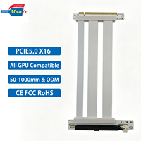 Kabel Riser PCIe 5.0 Multi-Angle Impedansi Rendah Anti-Interferensi PCB 6-Lapisan Bandwidth 128GB/s untuk Perakitan GPU Server Komputer