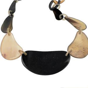 Ensemble de collier pendentif en corne de buffle de style moderne fait à la main ensemble de cadeaux personnels carrés en forme de trapèze - Product Image 4