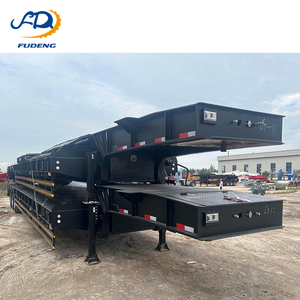 <span class=keywords><strong>Semi</strong></span>-remorque surbaissée Fudeng noire à 3 essieux, <span class=keywords><strong>13</strong></span> m, 80 tonnes, en acier haute résistance, pour le transport de machines lourdes - Product Image 3
