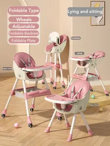 Cadeira de alimentação de bebê com cinto de segurança ajustável 2024 antiderrapante