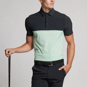2025 verano hombres Casual Tops manga corta para Polo botón cuello en V camiseta Color sólido bordado transpirable - Product Image 4