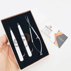 Pince à épiler à sourcils en acier durable professionnelle de haute qualité ensemble de ciseaux conception pointue inclinée pour la beauté de la cueillette des cheveux - Product Image 4