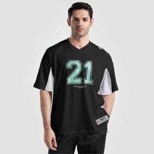 Ensemble de maillots de football Champions Choice, polyester et coton de haute qualité, motif imprimé avec numéro, manches courtes, taille XL - Noir - Product Image 3