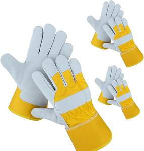 Gant de travail en peau de chèvre pour hommes et femmes Gants de sécurité en cuir léger pour la construction, le jardinage et le travail en plein air - Product Image 1