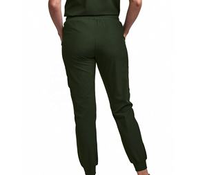 Ensemble de blouses médicales personnalisées pour hommes et femmes, haut de blouse moderne à col en V et pantalon de blouse avec poches, anti-plis - Product Image 2