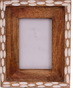Sáng tạo mới 4*6 khung ảnh khung ảnh bằng gỗ cho trang trí nội thất với tay khắc & offwhite nhựa Điền - Product Image 4