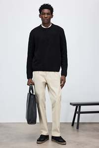 Chinos de algodón 100% para hombre, pantalones transpirables de ajuste Regular con cintura elástica, marca de moda, longitud personalizable, OEM, ODM, venta al por mayor - Product Image 6