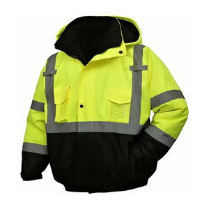 Sweat à capuche uniforme de travail de haute qualité Super Visible Hivis réfléchissant veste de sweat-shirt de sécurité vente en gros sweats à capuche haute visibilité - Product Image 4
