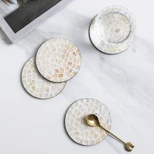 ชุดที่รองแก้วเรซินอีพ็อกซี่ฝังมุกสำหรับมื้อค่ำและกาแฟ - Product Image 2