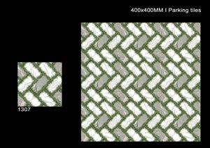 Azulejo de suelo gris y blanco de 400x400mm, azulejos de suelo de mármol para suelo laminado impermeable para uso en exteriores - Product Image 2