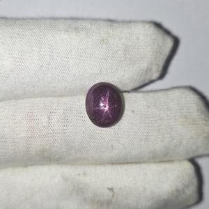 Rubí Estrella de Alta Calidad de 8 Quilates, Color Rojo Rosado, Cabujón Ovalado de 9x11 MM, 6 Rayos, Piedras Preciosas Naturales Certificadas por Terceros para la Fabricación de Joyas - Product Image 4