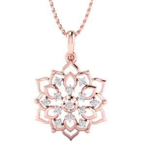 จี้เพชรแฟนซีสำหรับผู้หญิง ทำจากทองคำชมพู 14k - Product Image 2