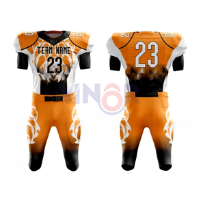 Uniforme de football américain de haute qualité 100% polyester à manches courtes, service OEM personnalisé pour équipe et club, adulte - Product Image 2