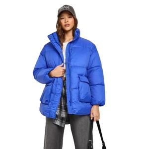 Veste matelassée en toile respirante d'hiver tendance pour femmes, chaude, à capuche, manches longues, surdimensionnée - Product Image 1