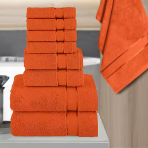 Vente en gros serviette de bain de couleur orange pour hommes serviette de bain décontractée de luxe pour hôtel de qualité supérieure tissu doux serviette de bain pour hommes - Product Image 3