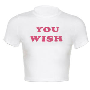 Venta al por mayor 2025 verano Color sólido cuello redondo Mujer estilo camisa suelta Tops camiseta logotipo personalizado peso pesado moda - Product Image 5