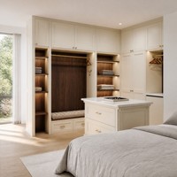 Armoire murale en bois sur mesure pour chambre à coucher Armoire de chambre à coucher Armoire intégrée pour meuble de chambre à coucher