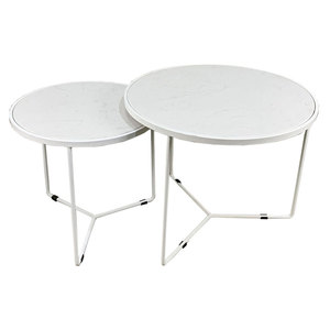 Vintage Metal Frame <b>Sofa</b> <b>Table</b> with Mango Wood Top 62x62x50cm Square Design Home Furniture Glass & Iron Legs TT68076 - Product Image 1