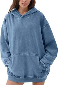 OEM personnalisé hommes décontracté à capuche Jersey côtelé cordon de serrage goutte épaule surdimensionné Boxy à capuche en détresse délavé brodé - Product Image 6