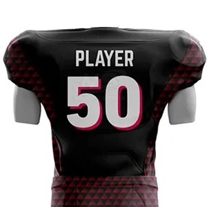 Uniforme de fútbol americano personalizado de la mejor calidad, ropa de equipo barata con mangas cortas y características transpirables - Product Image 4